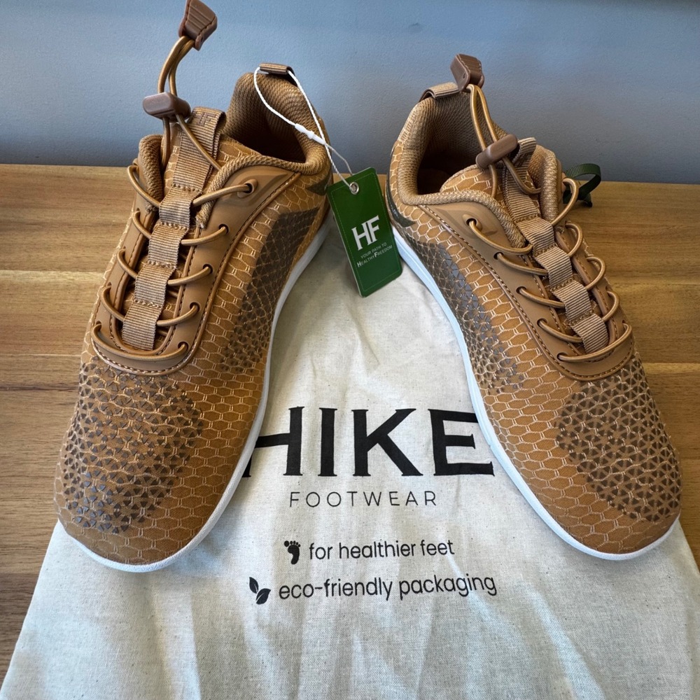 NEW Hike Footwear HF-Cloud Barefoot W 9-9.5 EU40 Brown Mesh Sneaker Wide Toe Box